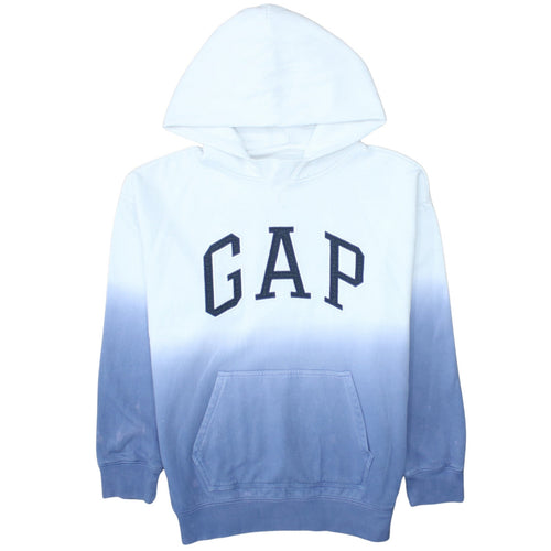 GAP Teen Blue Ombre Hooded Pullover Sweatshirt 14-16 Cotton Blend