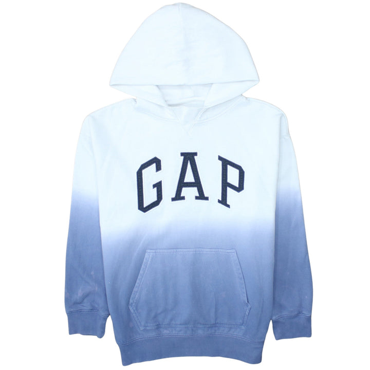 GAP Teen Blue Ombre Hooded Pullover Sweatshirt 14-16 Cotton Blend