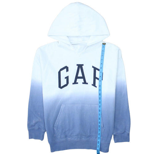 GAP Teen Blue Ombre Hooded Pullover Sweatshirt 14-16 Cotton Blend