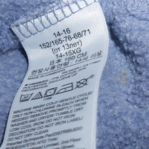 GAP Teen Blue Ombre Hooded Pullover Sweatshirt 14-16 Cotton Blend