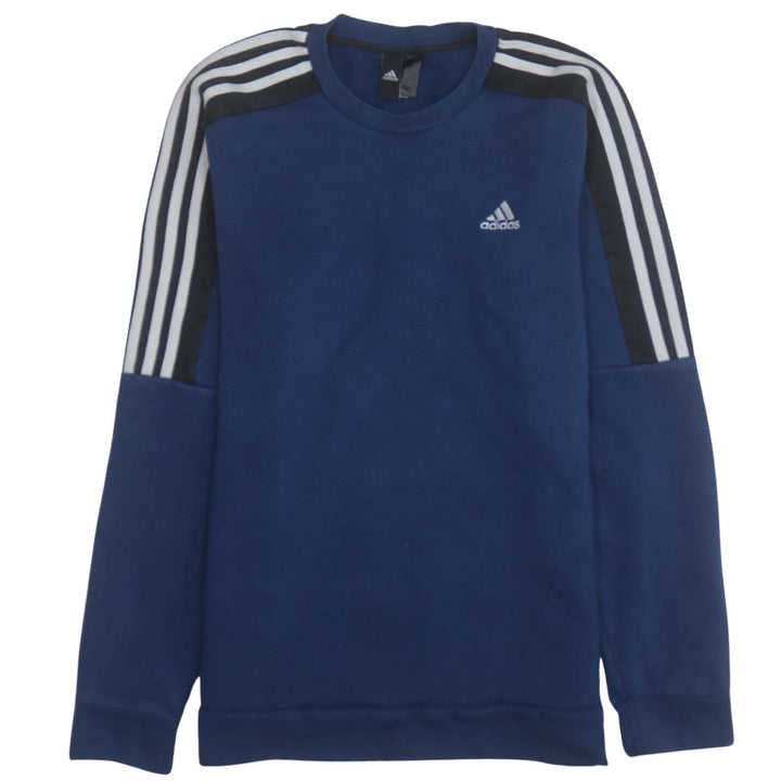 Adidas Men’s Blue Crew Neck Pullover Sweatshirt M Regular Fit