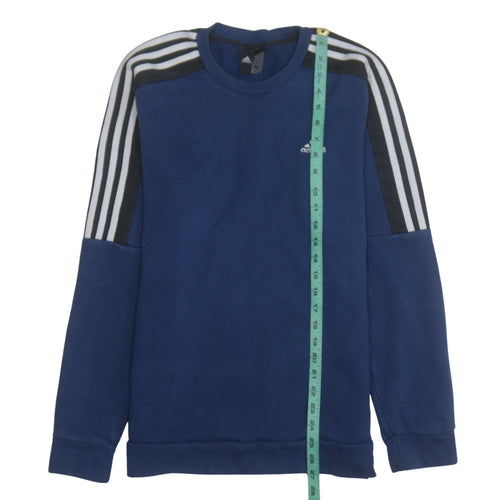 Adidas Men’s Blue Crew Neck Pullover Sweatshirt M Regular Fit