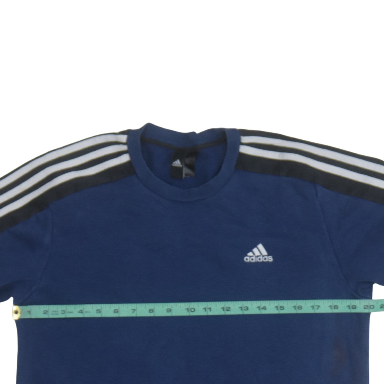 Adidas Men’s Blue Crew Neck Pullover Sweatshirt M Regular Fit