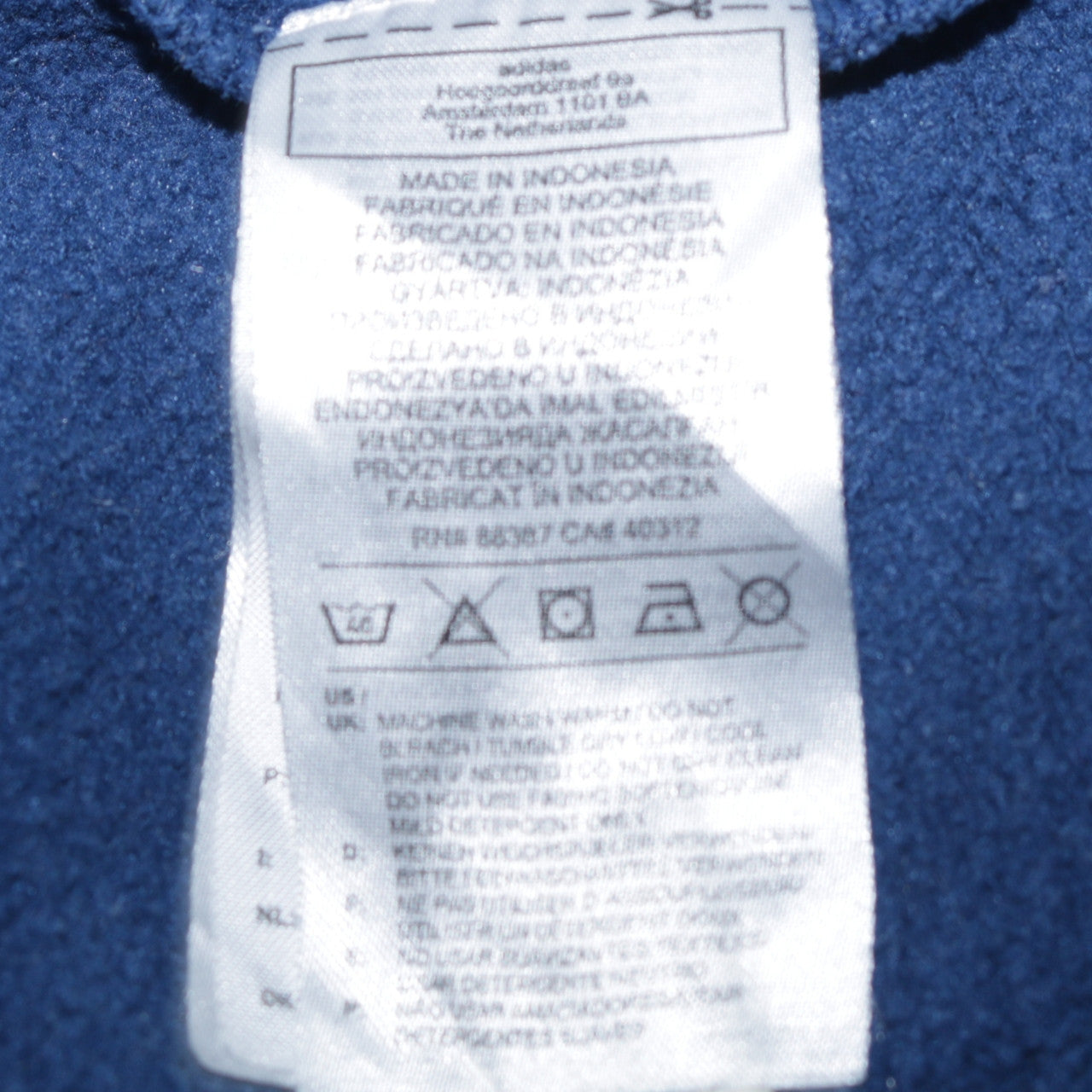 Adidas Men’s Blue Crew Neck Pullover Sweatshirt M Regular Fit