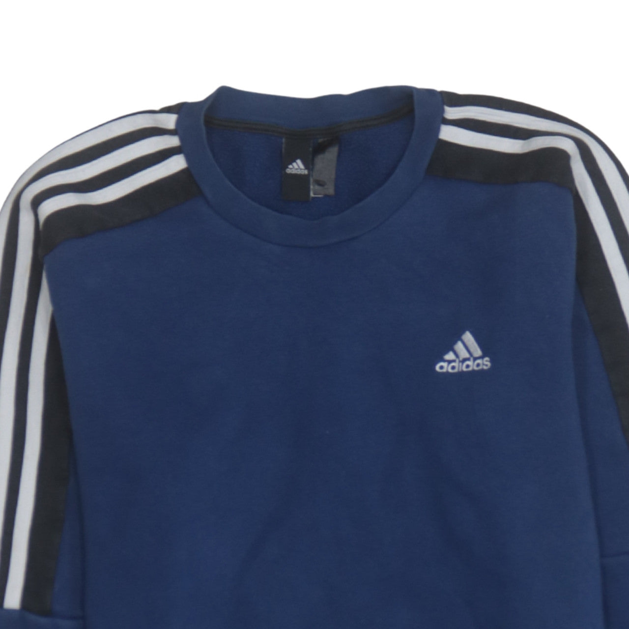 Adidas Men’s Blue Crew Neck Pullover Sweatshirt M Regular Fit