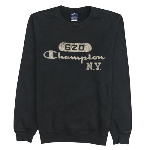 Champion Men’s Black Crew Neck Pullover Sweatshirt Small