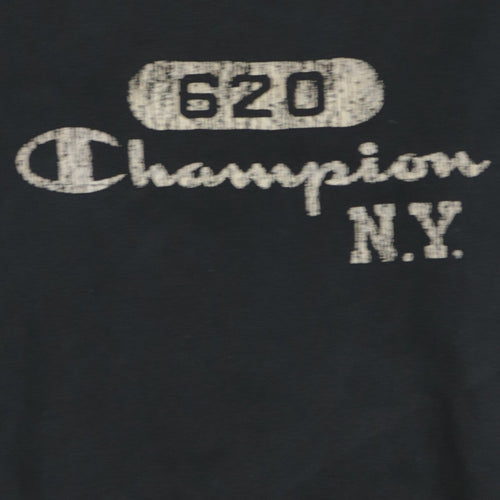 Champion Men’s Black Crew Neck Pullover Sweatshirt Small
