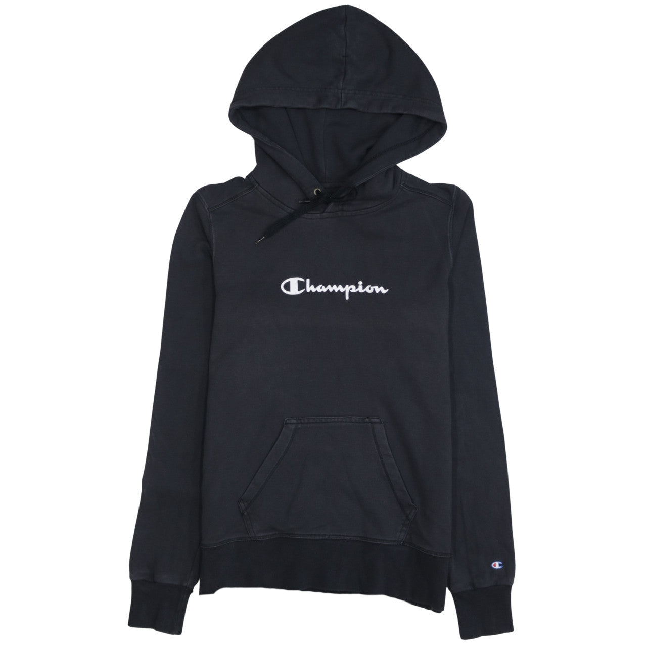 Champion Men's Black Pullover Hoodie Medium Embroidered Logo Sweatshirt