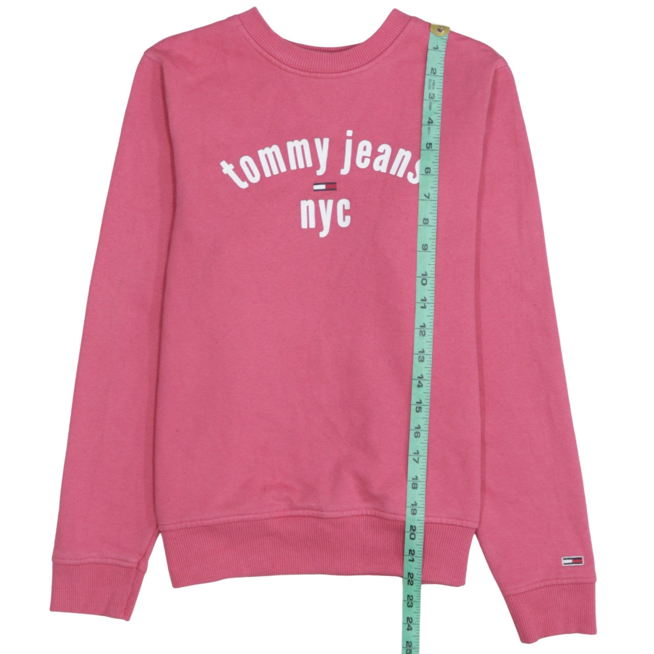 Tommy Jeans Women's Pink XS Pullover Sweatshirt NYC Logo