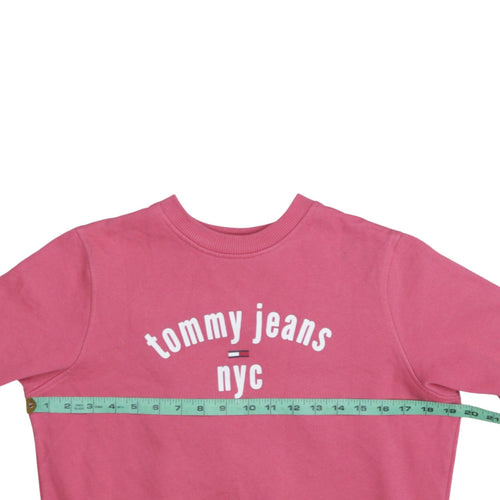 Tommy Jeans Women's Pink XS Pullover Sweatshirt NYC Logo