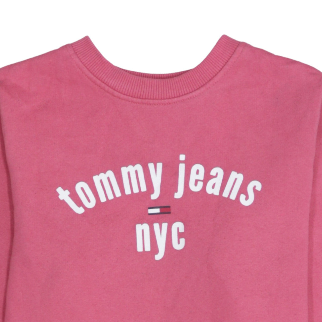 Tommy Jeans Women's Pink XS Pullover Sweatshirt NYC Logo
