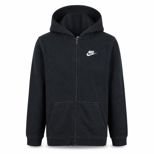 Nike Boys Black XL Full Zip Hoodie Sweatshirt Standard Fit Logo Detail