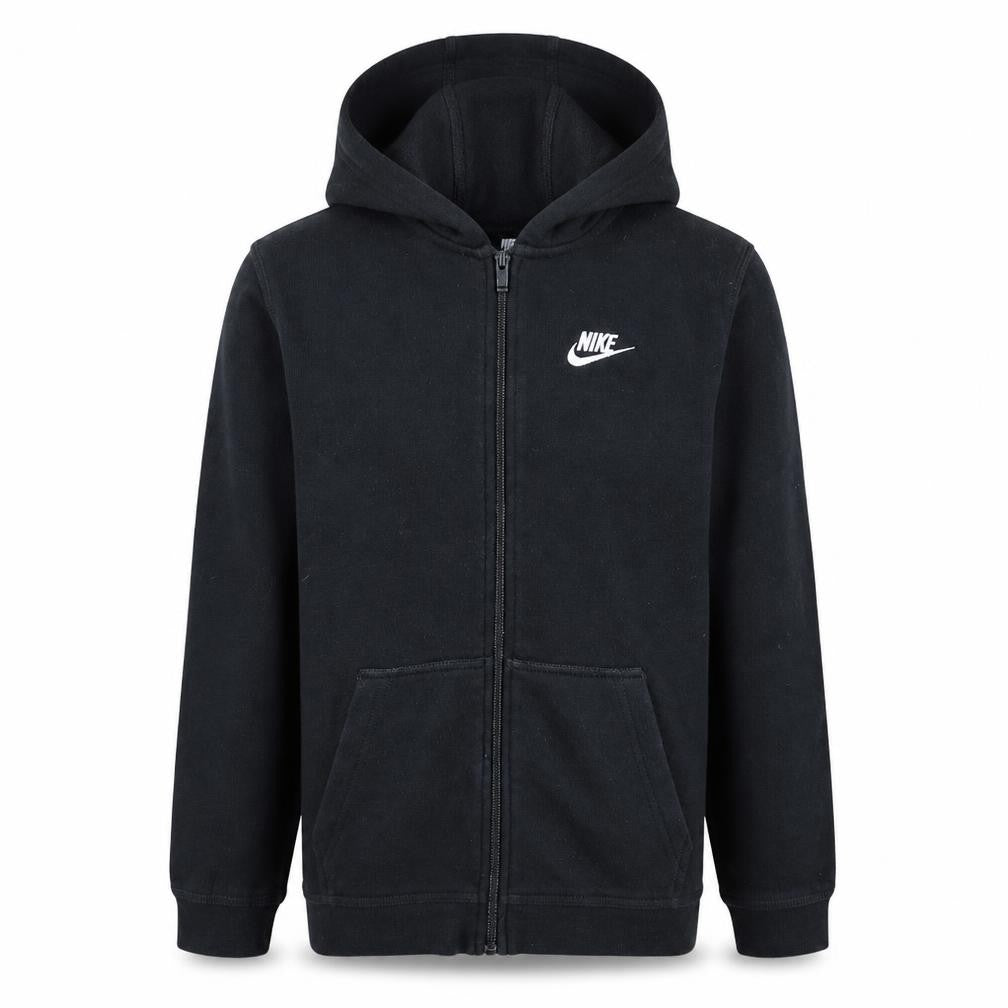 Nike Boys Black XL Full Zip Hoodie Sweatshirt Standard Fit Logo Detail