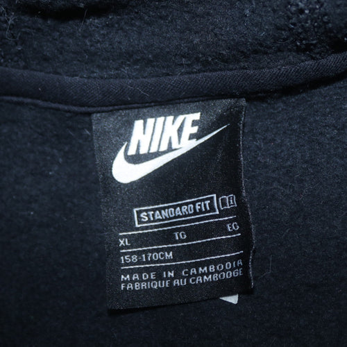 Nike Boys Black XL Full Zip Hoodie Sweatshirt Standard Fit Logo Detail
