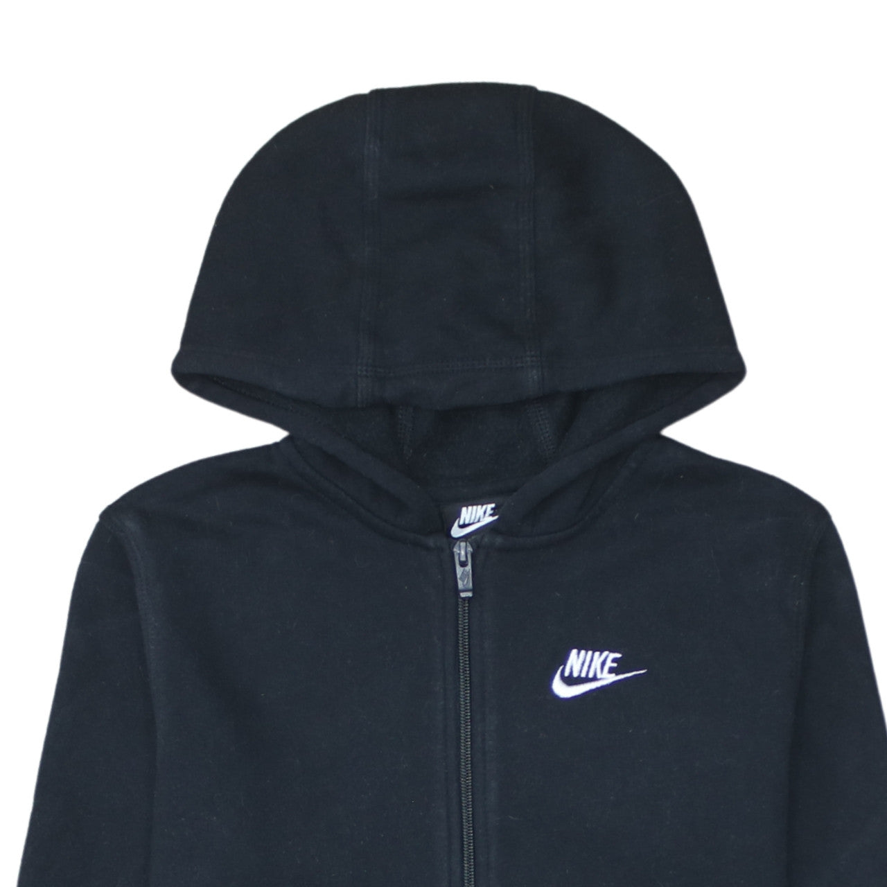Nike Boys Black XL Full Zip Hoodie Sweatshirt Standard Fit Logo Detail
