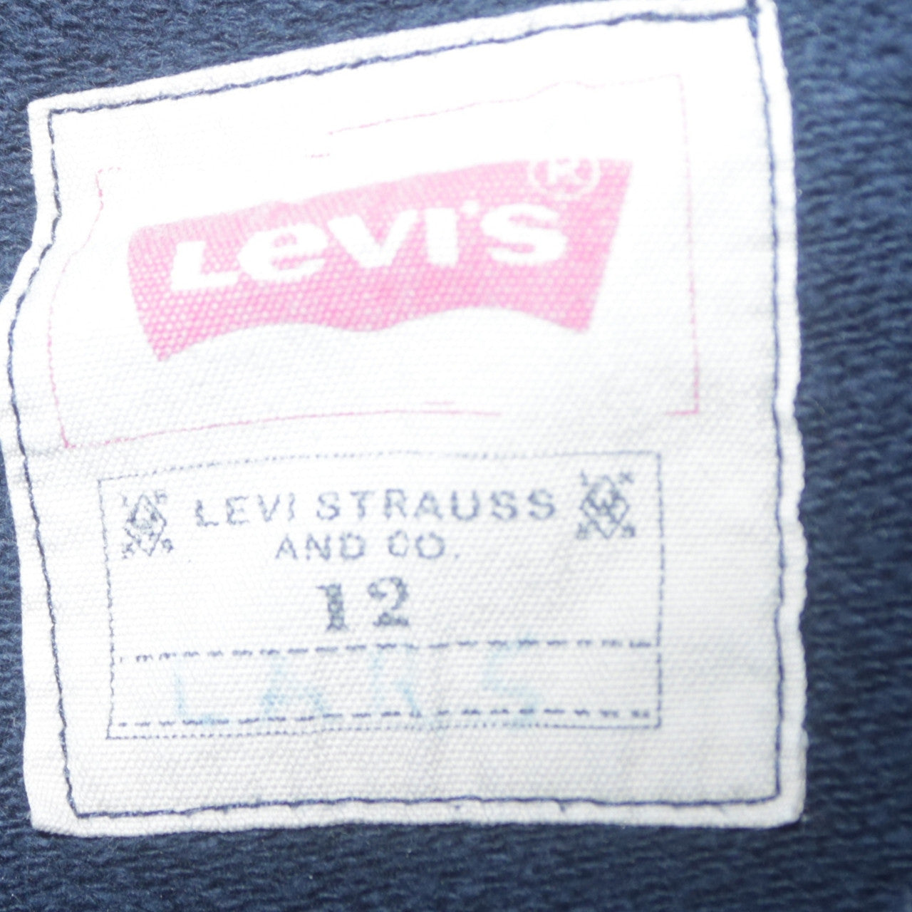 Levi's Womens Navy Blue Logo Crew Neck Sweatshirt Size 12
