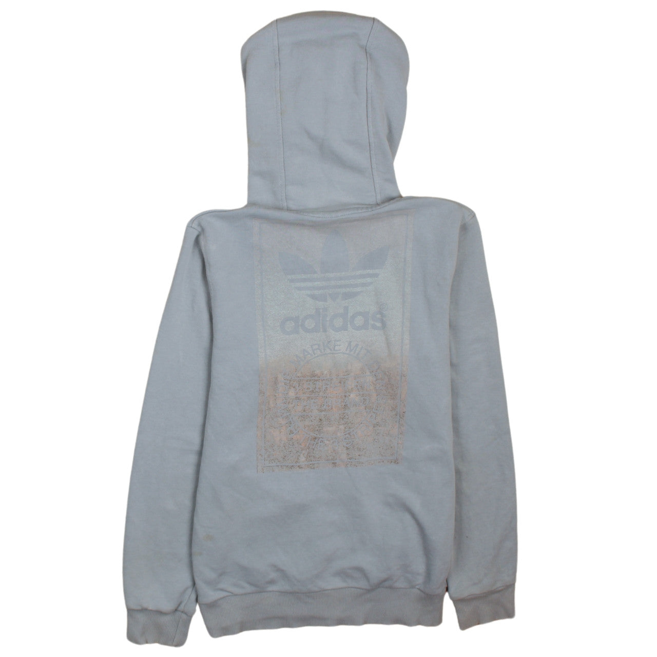Adidas Men's Grey Full Zip Hoodie XS Logo Sportswear Sweatshirt