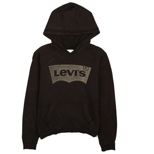 Levi's Womens Black Size 12 Pullover Hoodie Sweatshirt