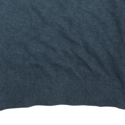 Tommy Hilfiger Men's Blue Cotton Cashmere Crew Neck Jumper M