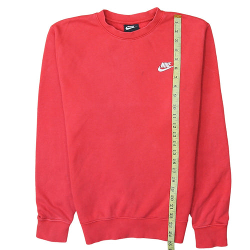 Nike Men's Red XS Pullover Crew Neck Fleece Sweatshirt