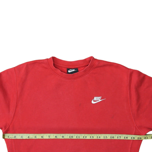 Nike Men's Red XS Pullover Crew Neck Fleece Sweatshirt