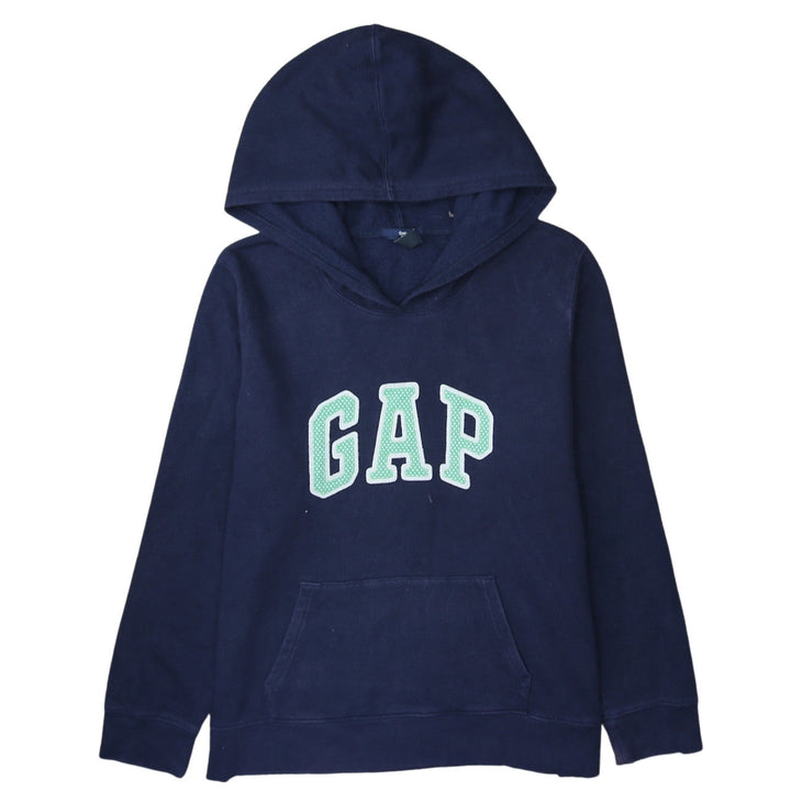 Gap Men's Blue XL Pullover Hoodie Graphic Logo Fleece Sweatshirt