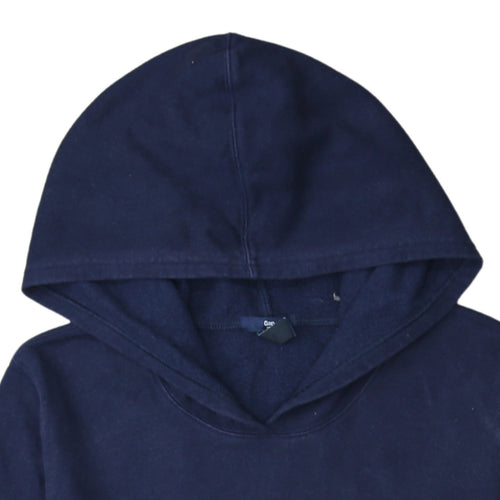 Gap Men's Blue XL Pullover Hoodie Graphic Logo Fleece Sweatshirt