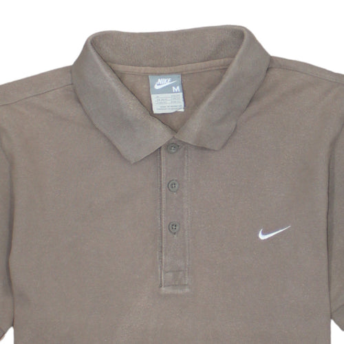 Nike Men's Brown Regular Fit Cotton Polo Shirt Size M