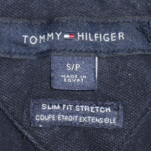 Tommy Hilfiger Men's Black Slim Fit Stretch Polo Shirt S