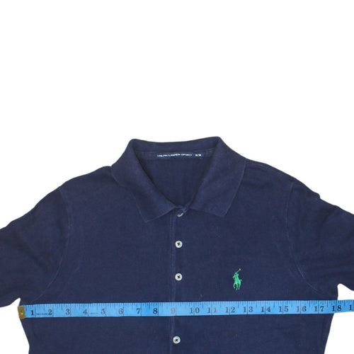 Ralph Lauren Men Blue Long Sleeve Polo Shirt M Cotton Classic Fit