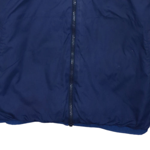 Puma Men Blue L Lightweight Hooded Full Zip Windbreaker Jacket