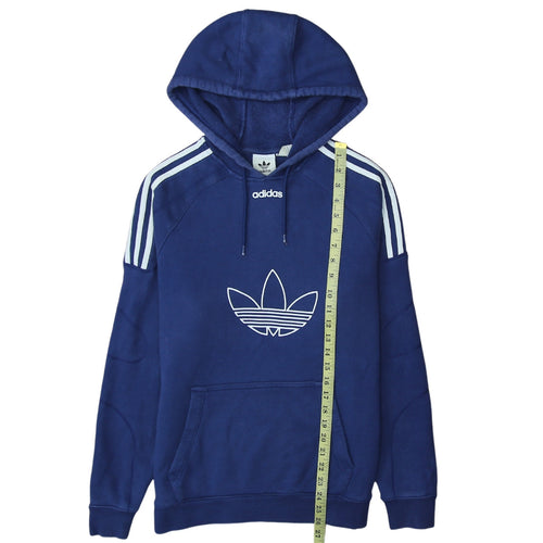 Adidas Men's Blue Pullover Hoodie Small Regular Fit Fleece Sportswear
