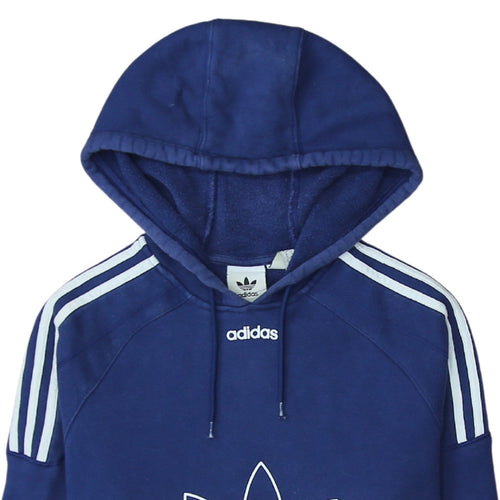Adidas Men's Blue Pullover Hoodie Small Regular Fit Fleece Sportswear