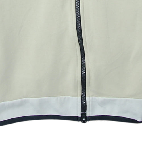 Nike Men's Beige Full Zip Hoodie M - Logo Hooded Sweatshirt