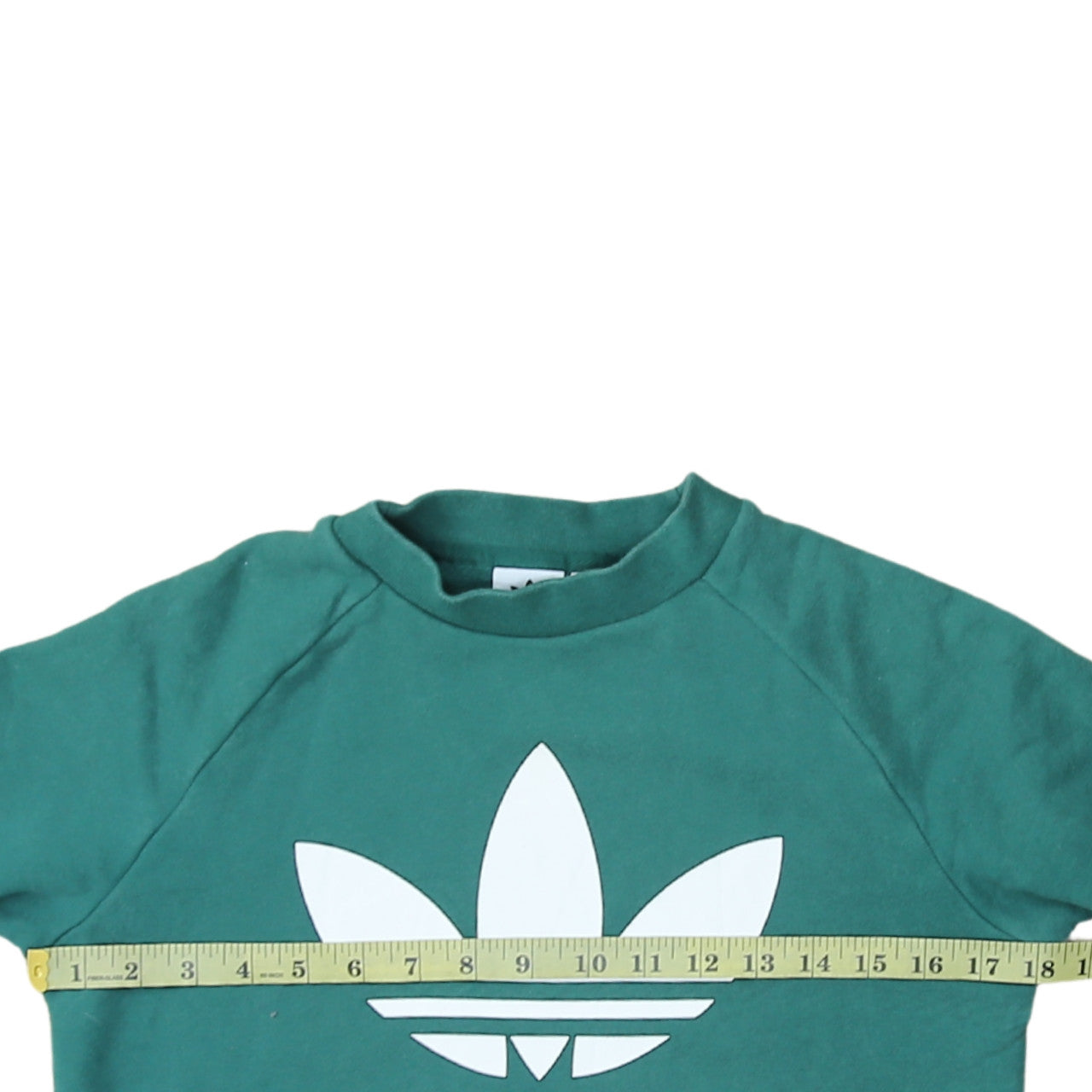 Adidas Women Green Crew Neck Long Sleeve Pullover Sweatshirt UK 8