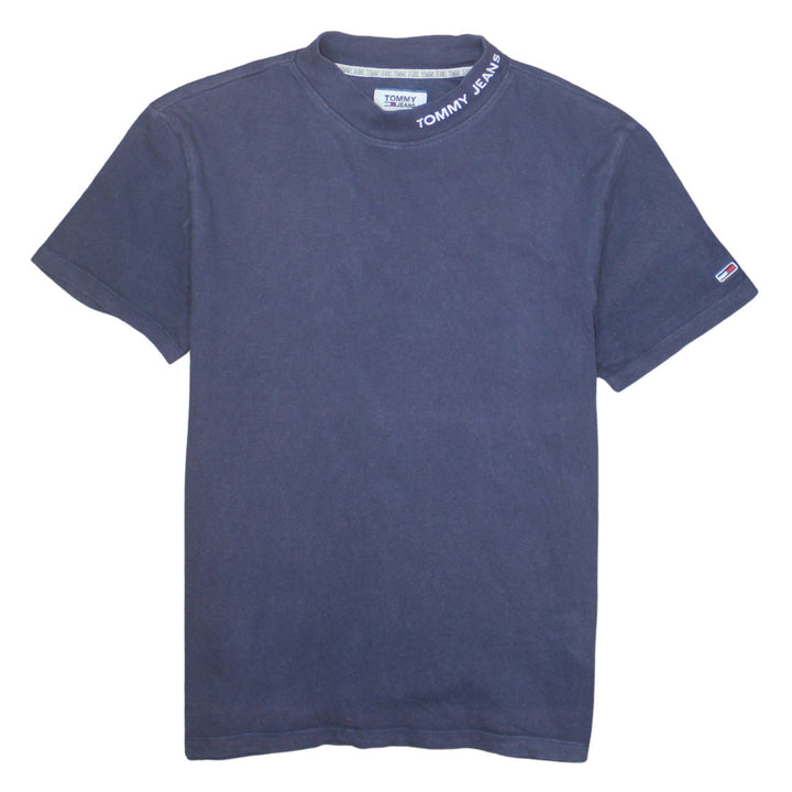 Tommy Jeans Men's Navy Blue Small Crew Neck Cotton T-Shirt
