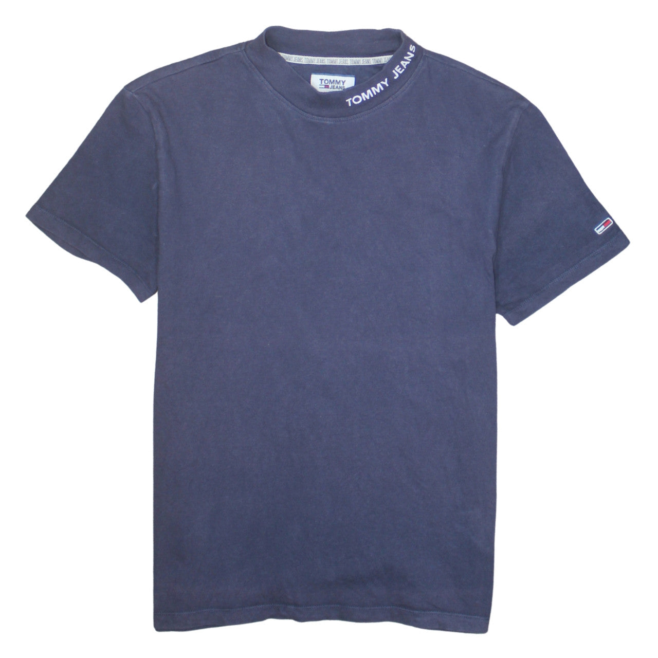 Tommy Jeans Men's Navy Blue Small Crew Neck Cotton T-Shirt