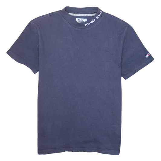Tommy Jeans Men's Navy Blue Small Crew Neck Cotton T-Shirt