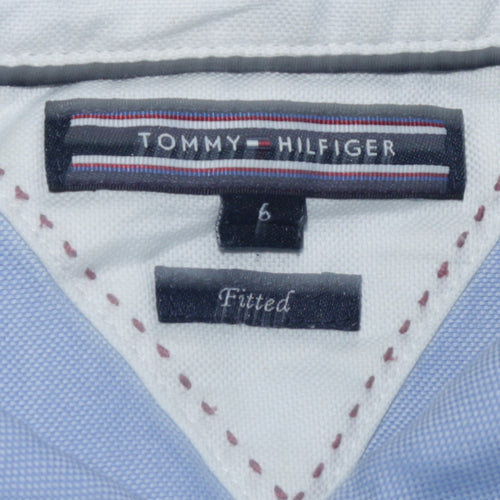 Tommy Hilfiger Men's Blue Slim Fit Long Sleeve Cotton Button-Up Shirt M