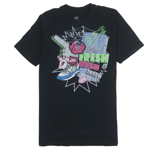 Nike Men's Black Graphic Print T-Shirt Size L Regular Fit