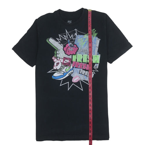 Nike Men's Black Graphic Print T-Shirt Size L Regular Fit