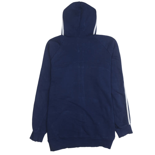 Adidas Men's Blue XL Full Zip Hoodie Sports Fleece Sweatshirt