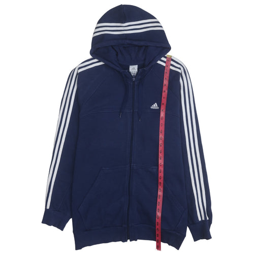 Adidas Men's Blue XL Full Zip Hoodie Sports Fleece Sweatshirt