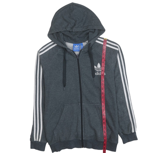 adidas Mens Grey Full Zip Hoodie Size M Regular Fit Sportswear