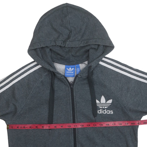 adidas Mens Grey Full Zip Hoodie Size M Regular Fit Sportswear