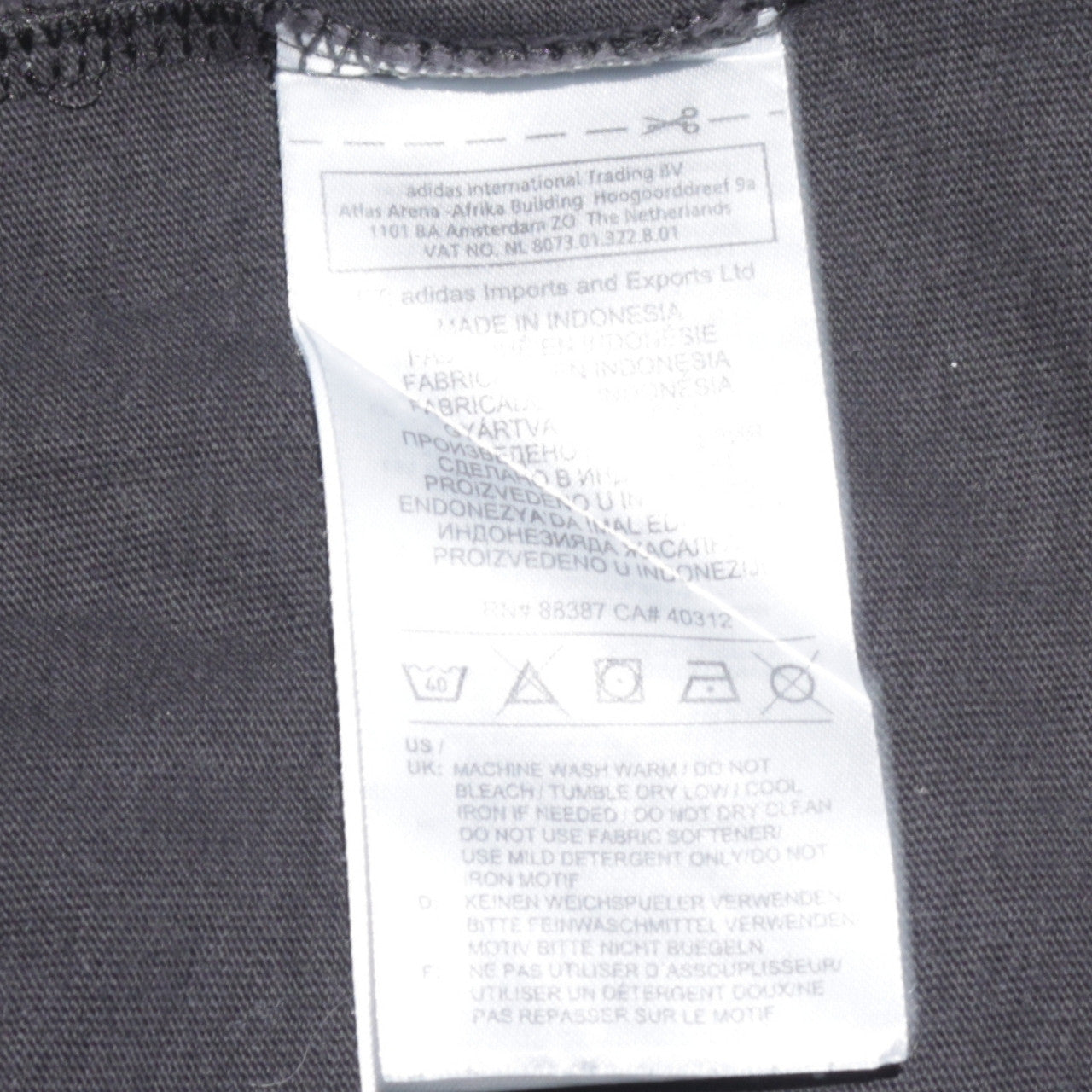 Adidas Men's Black Crew Neck Short Sleeve Stripe T-Shirt Size S