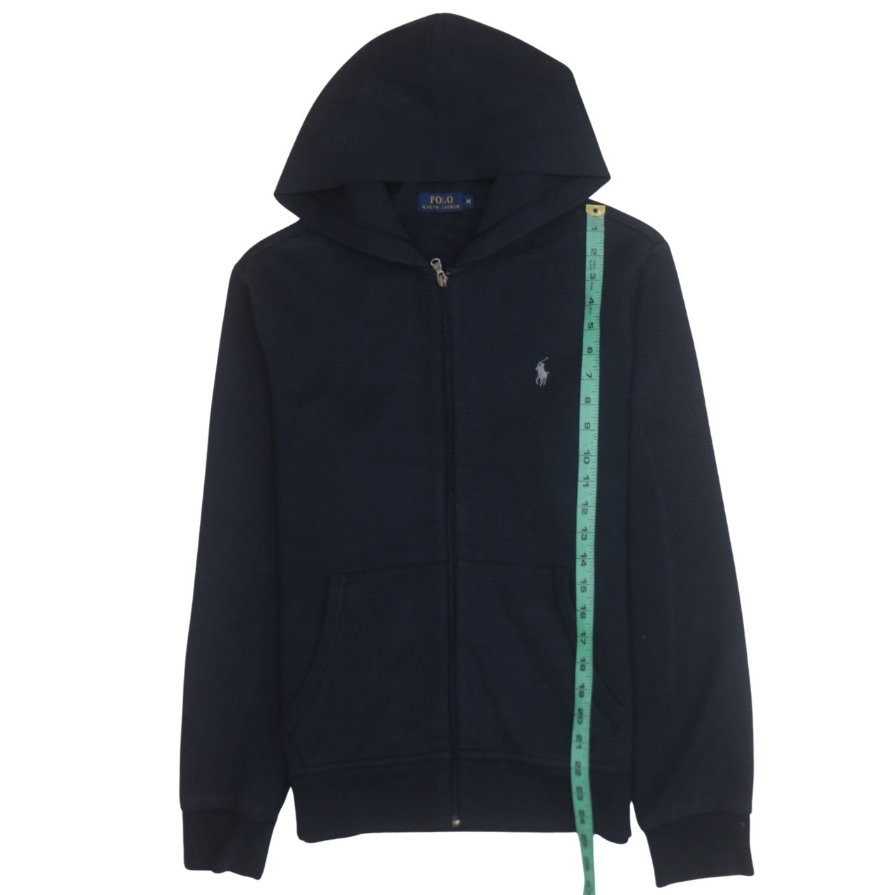 Ralph Lauren Men’s Blue Full Zip Hoodie M Classic Knit Sweatshirt