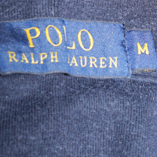 Ralph Lauren Men’s Blue Full Zip Hoodie M Classic Knit Sweatshirt
