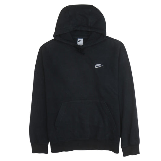 Nike Men’s Black Pullover Fleece Hoodie M Regular Fit Logo Design