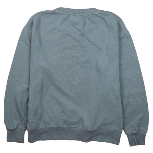Reebok Mens Green Crew Neck Sweatshirt Size S Pullover Logo Fleece